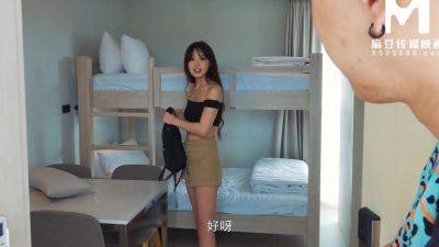 Horny Chinese roommate fucks her friend on the hostel bunk bed - China on girlsporntube.one