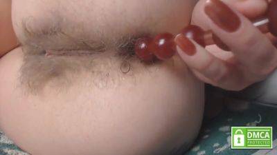 Close Up Playing With Different. Pushing Out Anal Beads Without Hands From Sexy Hairy Asshole on girlsporntube.one