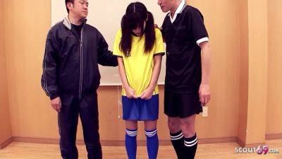 Petite Japanese schoolgirl 18+ Seduce To Double Creampie Sex In 3some By Old Guys - Japan on girlsporntube.one