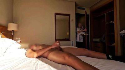 Surprised Hotel Maid Assists with Amateur Public Masturbation on girlsporntube.one