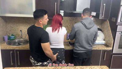 Cheating Wife Gets Groped While Husband Cooks: NTR Cuckold Experience with Yostin Quiles & Palomino Vergara on girlsporntube.one