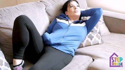 Big-Titted Brunette Step-Mom London Rose Home from the Gym on girlsporntube.one