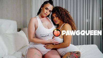 PAWGQueen Interracial Lesbians Twerking and Strap-on Fucking on girlsporntube.one