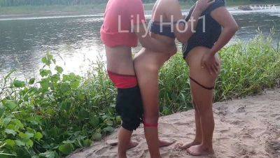 Threesome with a Peruvian teen by the river, I finished in her backdoor (creampie) - Peru on girlsporntube.one