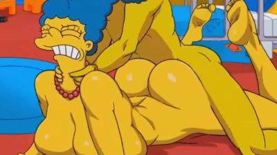 Marge Simpson assfucked in GYM locker room - Porn Cartoon on girlsporntube.one