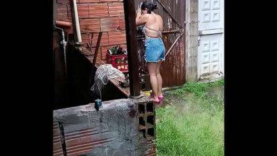 Neighbor Seeks Shelter from Rain, Offers Blowjob in Return on girlsporntube.one