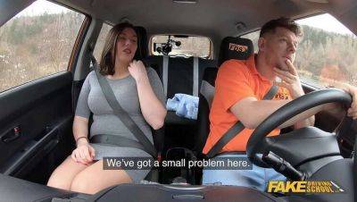 Explicit Encounters: Generous-sized Breasts Bounce While She Screws Her Driving Test Proctor on girlsporntube.one