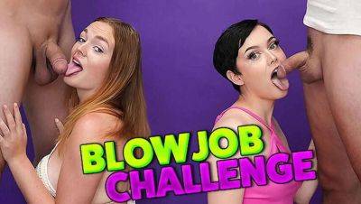 Blow Job Contest - Who'll Make Him Ejaculate First? on girlsporntube.one