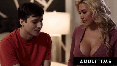 Hot Blonde Stepmom Caitlin Bell Initiates Her Stepson Ricky Spanish in Risqué First-Time Encounter - Spain on girlsporntube.one