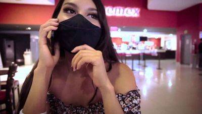 POV - Finding a solo Latin girl at the cinema on girlsporntube.one