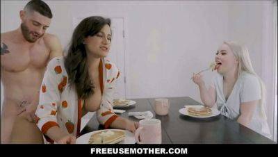 Hot MILF Threesome with Haley Spades and Penny Barber - Free Use Family Fun at Breakfast on girlsporntube.one