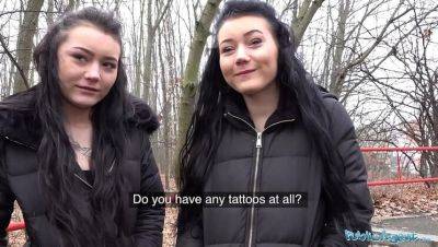 Public Agent Twins Sandra & Lady Zee Caught on Street for Naughty Fun - Blowjob, Outdoor Sex, Small Tits - Czech Republic on girlsporntube.one