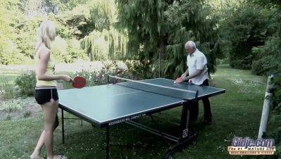 Ping Pong Deluxe - Mia: Outdoor Blonde Strip & Cum on girlsporntube.one