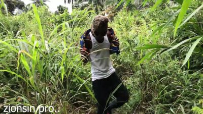 African Outdoor Fuck: Big Black Cock with Zion in the Bush on girlsporntube.one